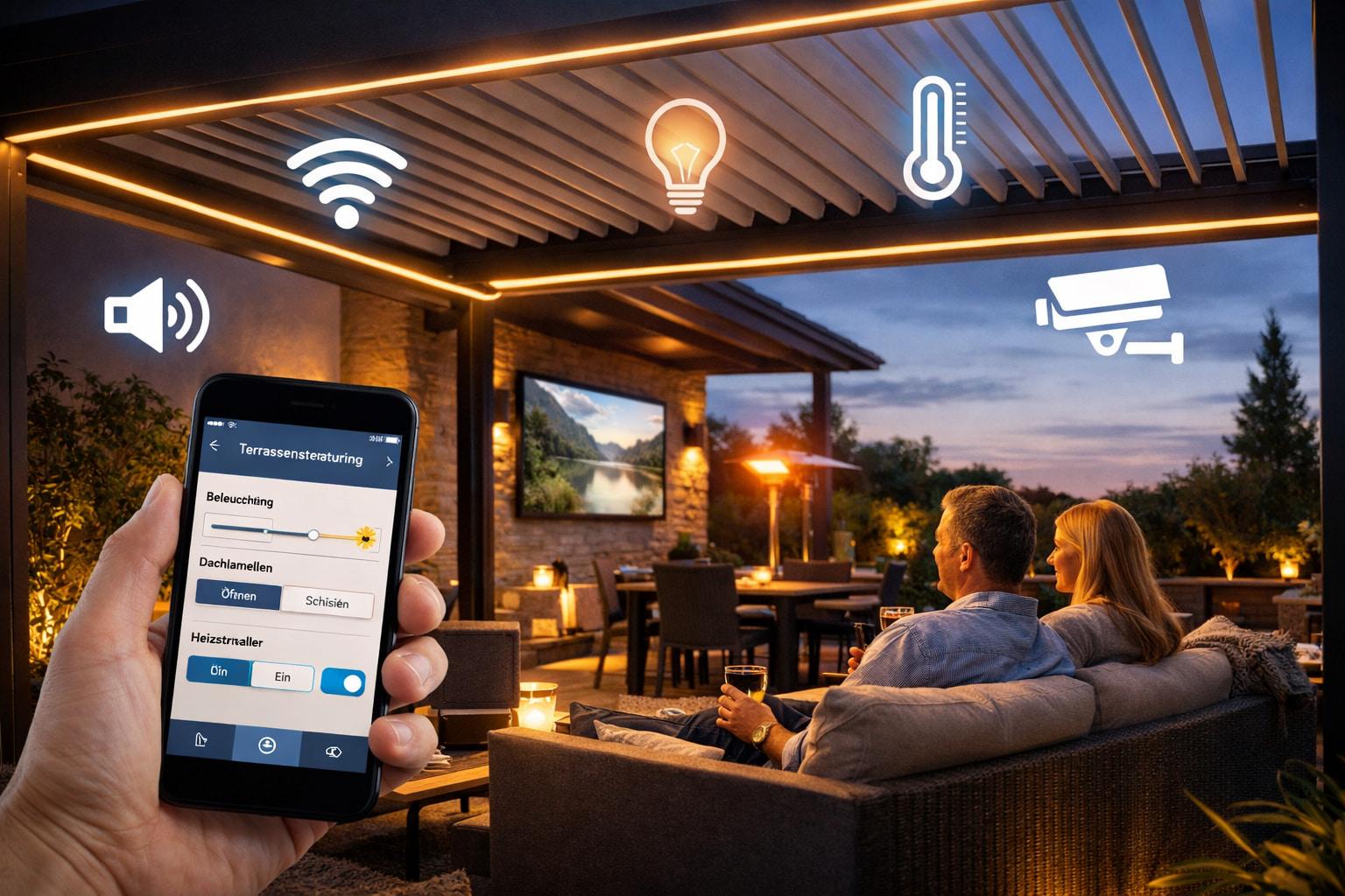Smart Home Terrassenüberdachung